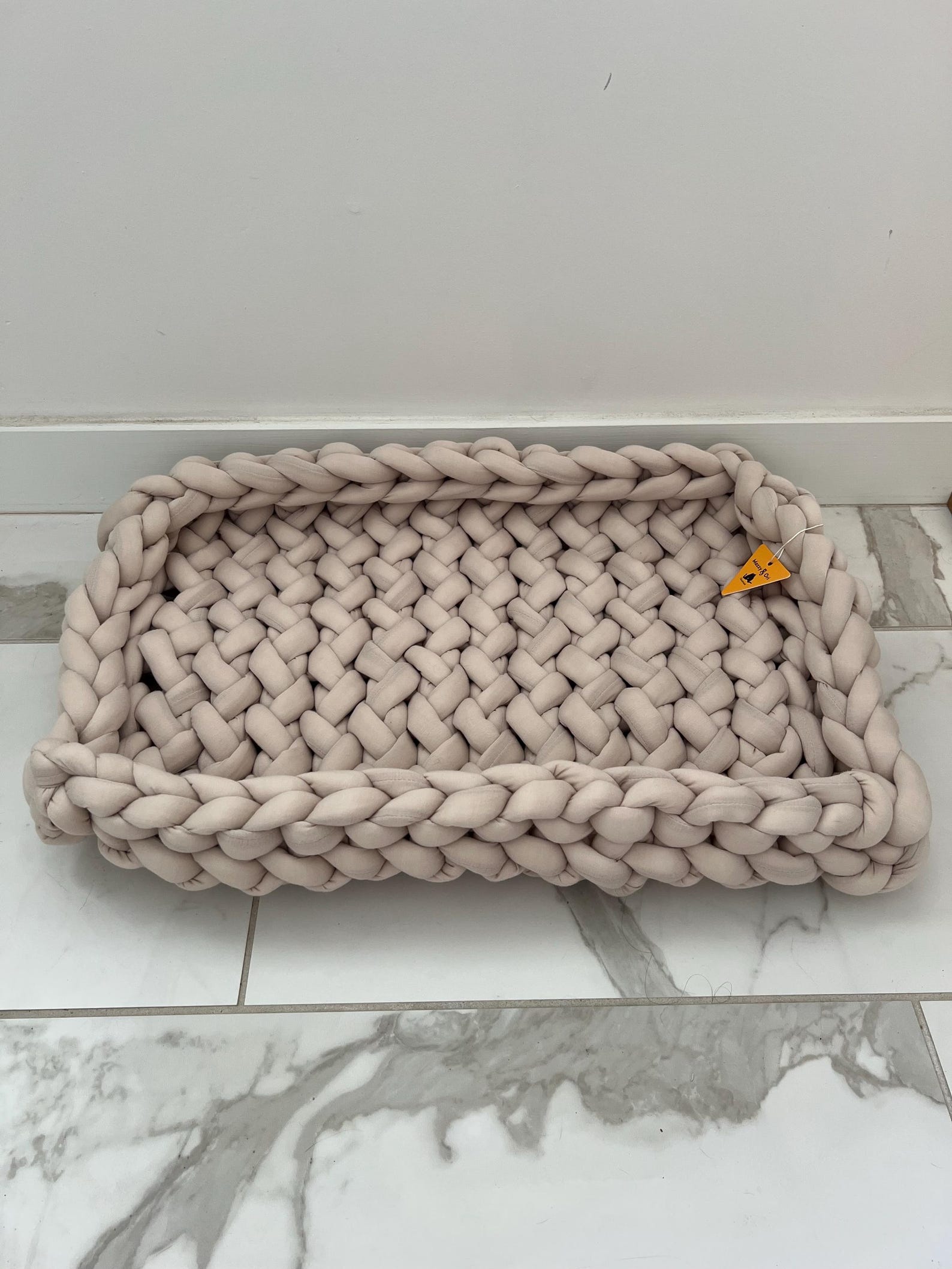 The Rectangular Cotton Spa Nest — Handwoven Pet Basket