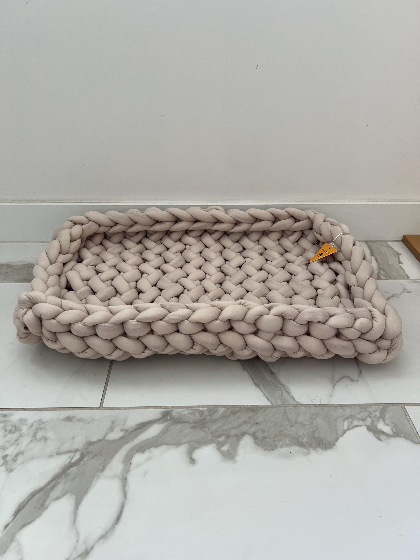 The Rectangular Cotton Spa Nest — Handwoven Pet Basket