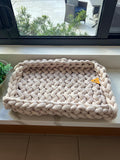 The Rectangular Cotton Spa Nest — Handwoven Pet Basket