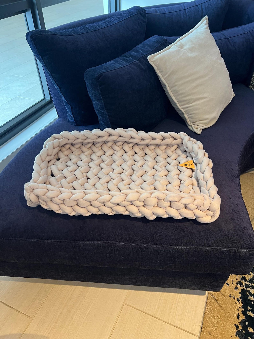 The Rectangular Cotton Spa Nest — Handwoven Pet Basket