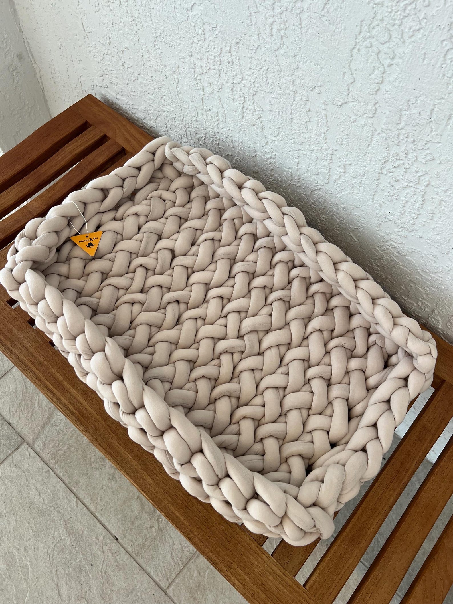 The Rectangular Cotton Spa Nest — Handwoven Pet Basket