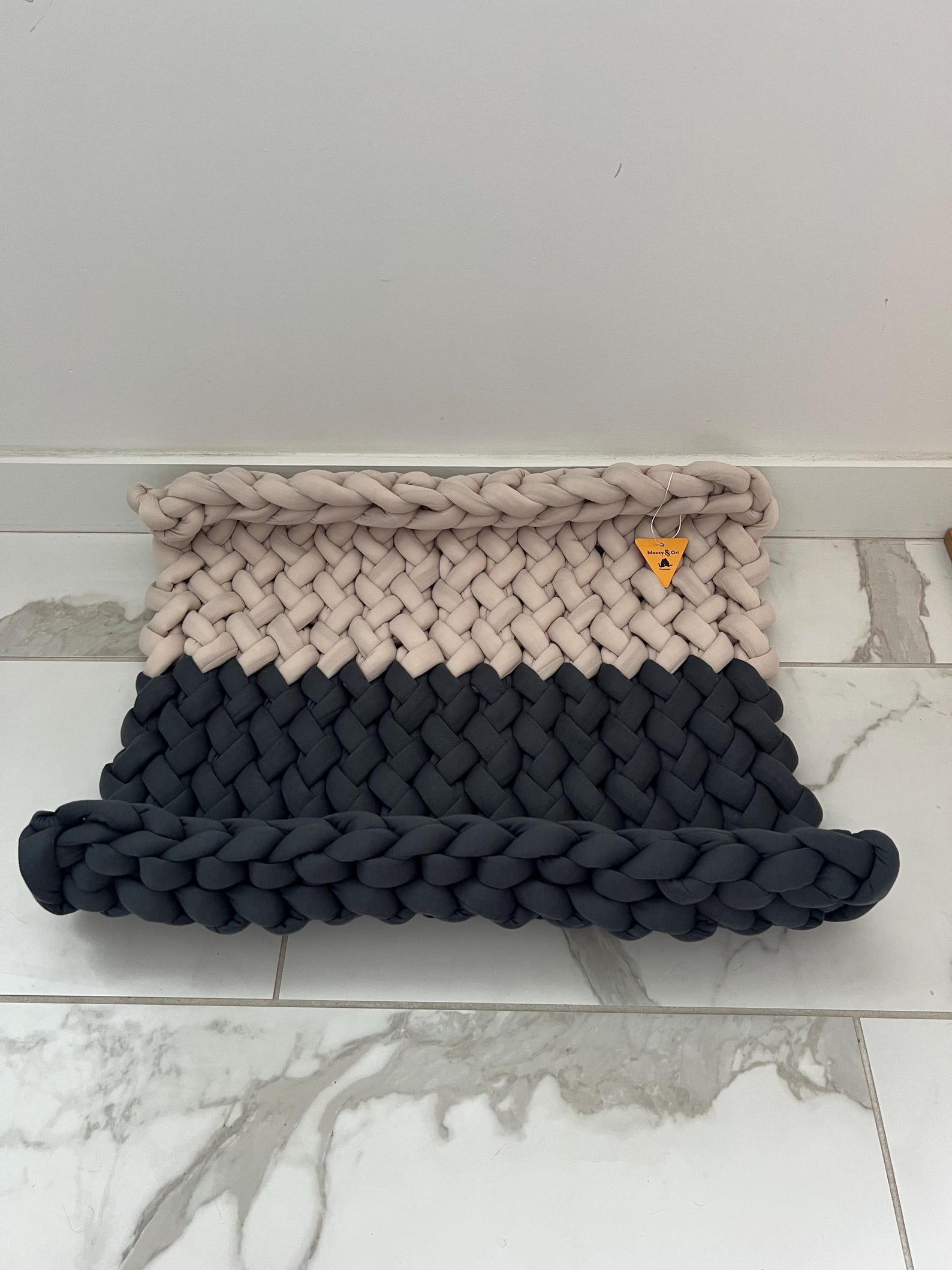 The Color-Striped Cradle Lounge — Handwoven Cotton Pet Mat