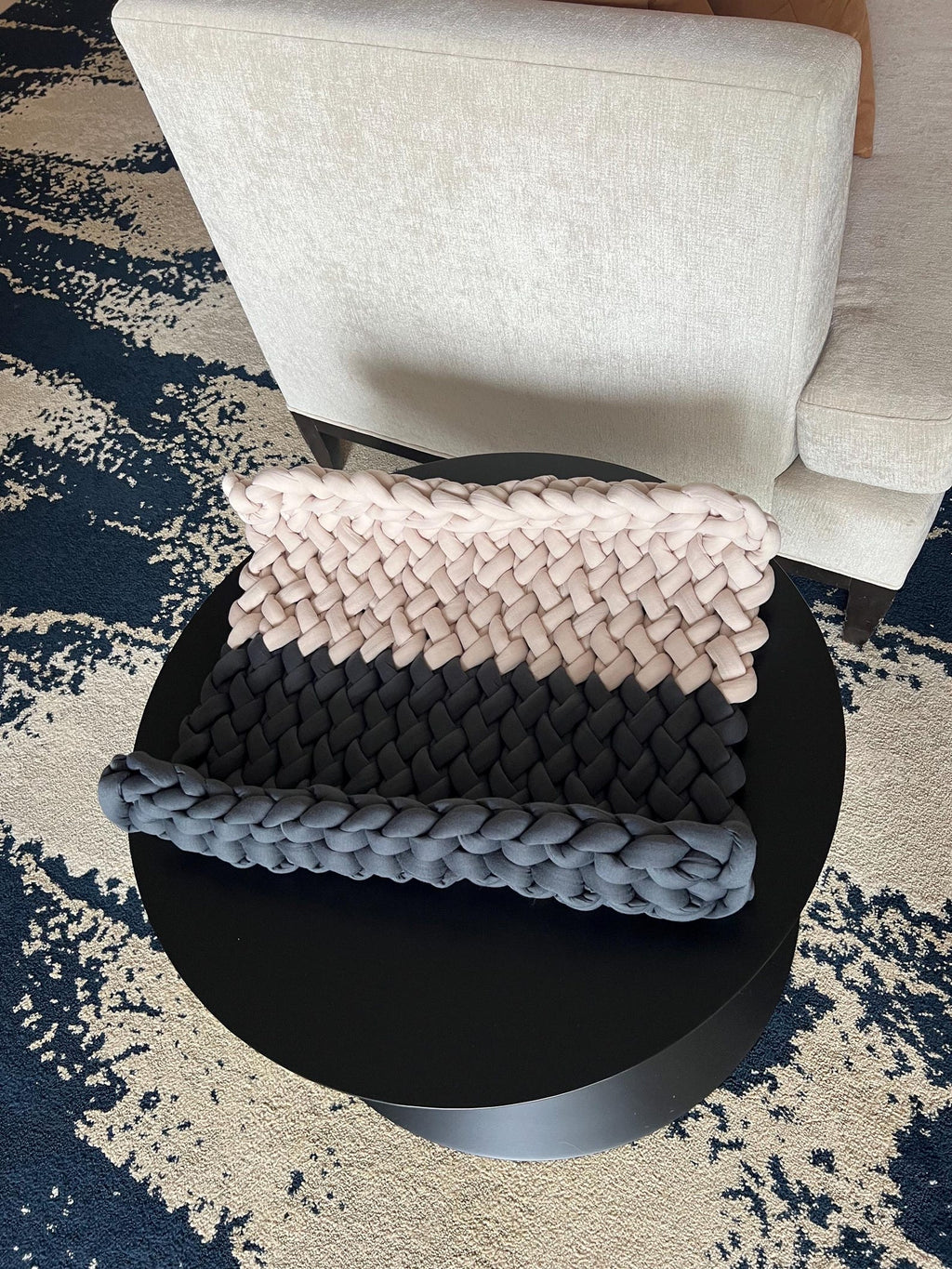 The Color-Striped Cradle Lounge — Handwoven Cotton Pet Mat