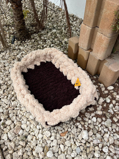 The Color-Striped Cradle Lounge — Handwoven Cotton Pet Mat