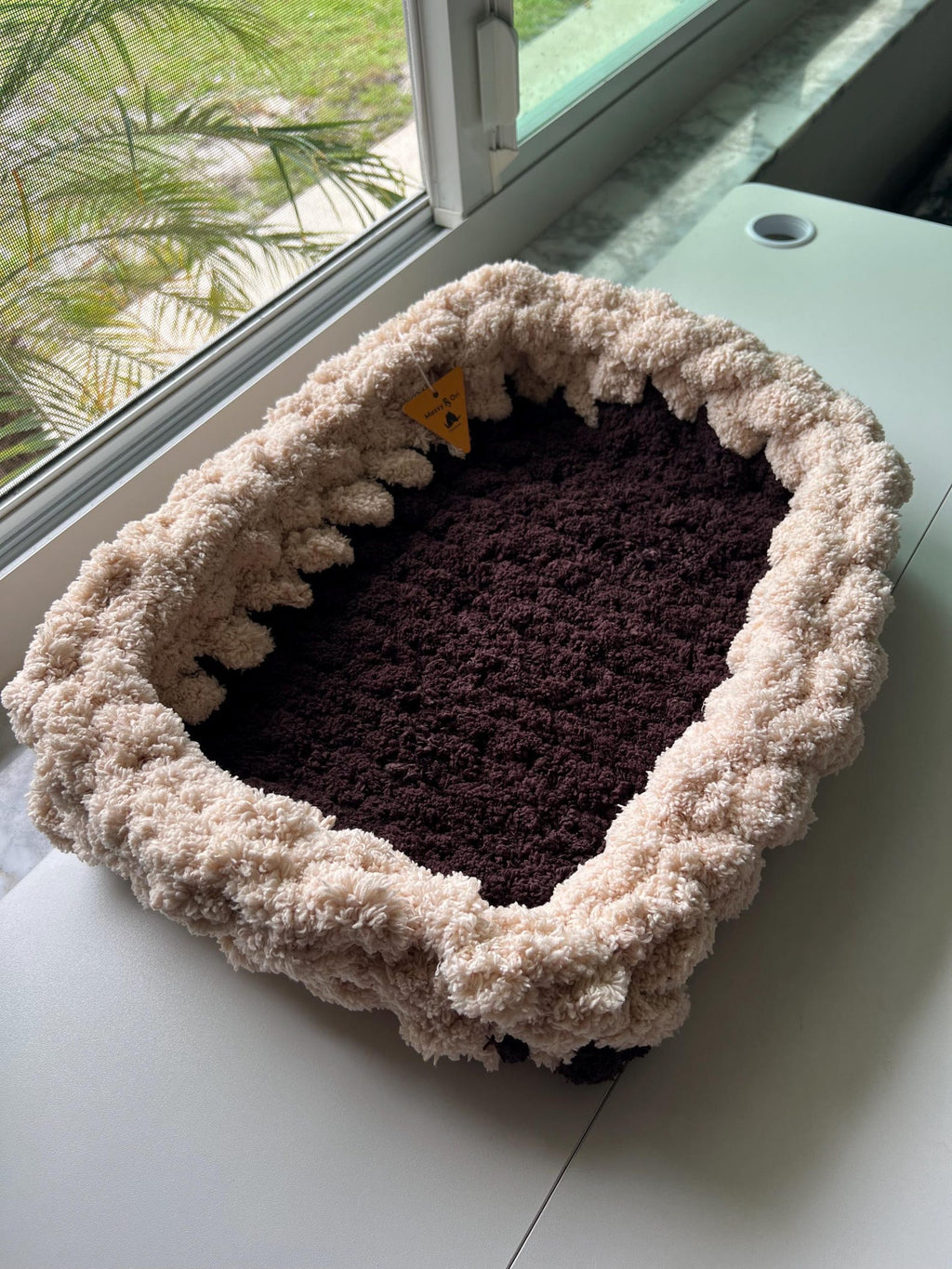 The Color-Striped Cradle Lounge — Handwoven Cotton Pet Mat